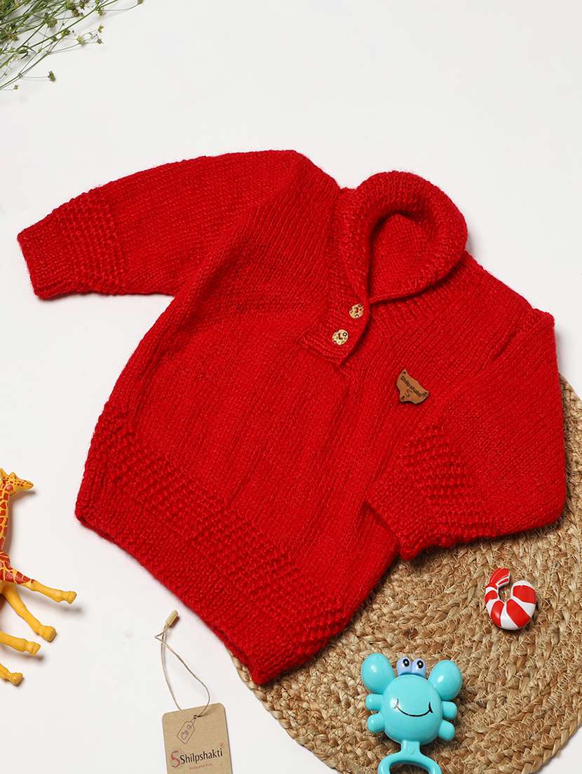 girls self design long sleeve sweater