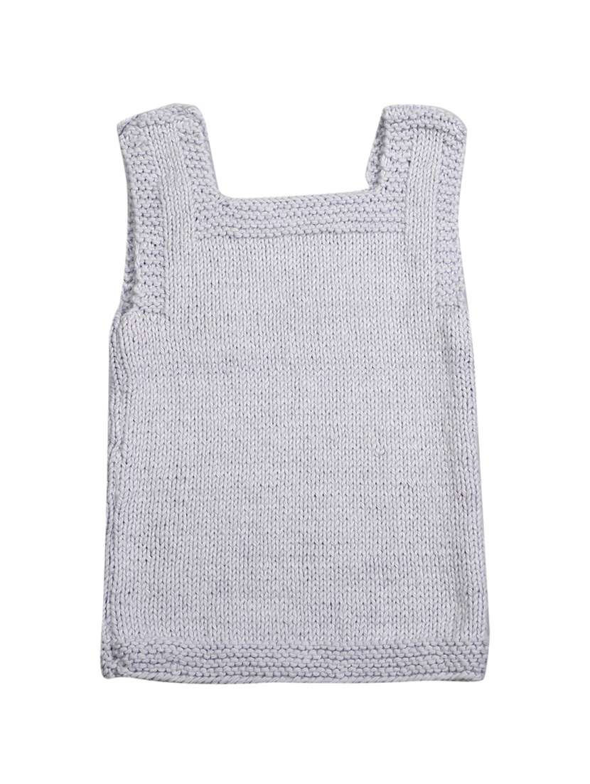 girls self design sleeveless sweater - 21647225 -  Standard Image - 3