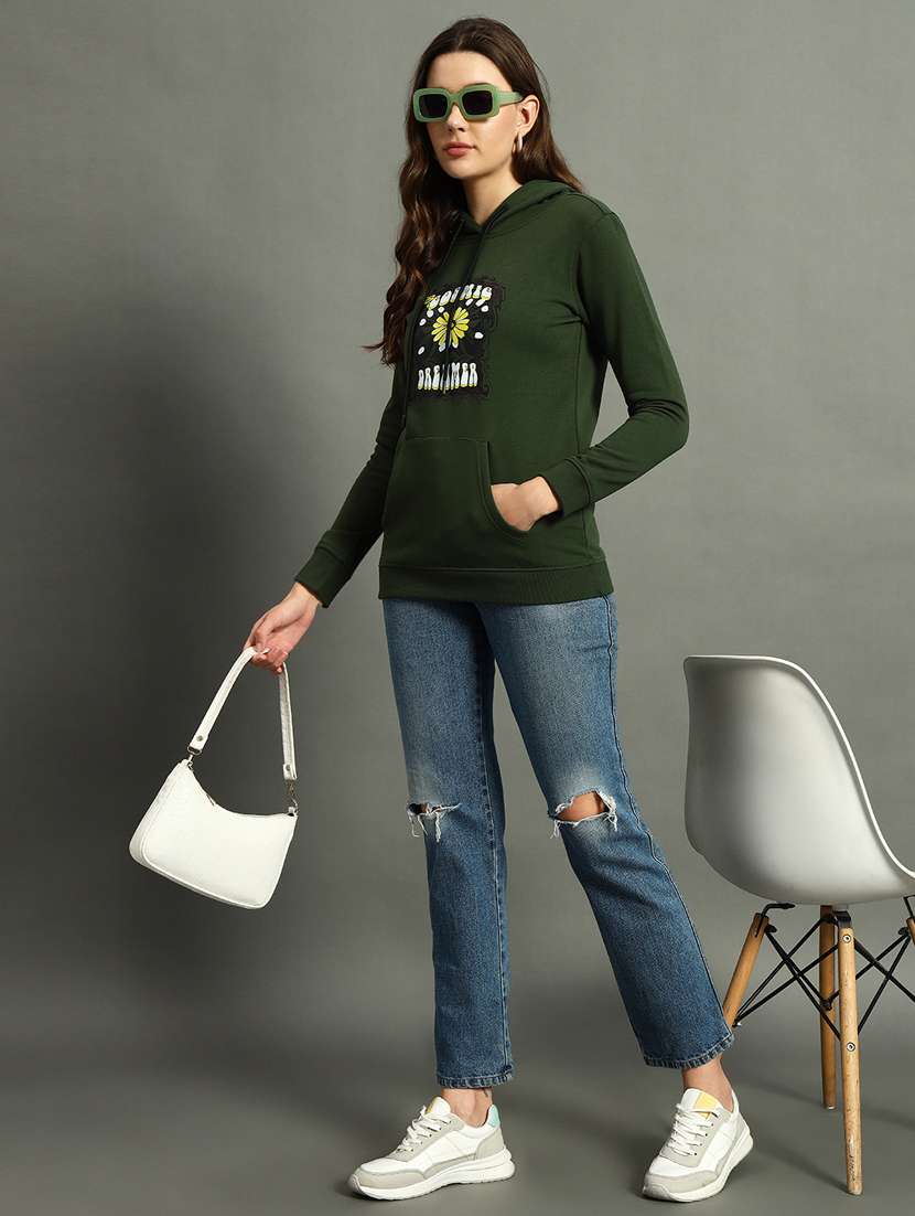women long sleeves front print sweatshirt - 21647231 -  Standard Image - 3