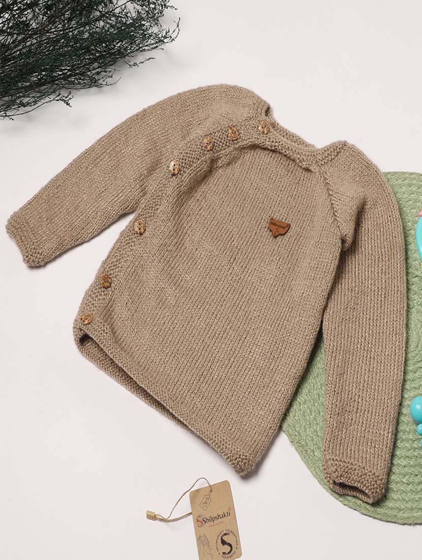 girls self design long sleeve sweater