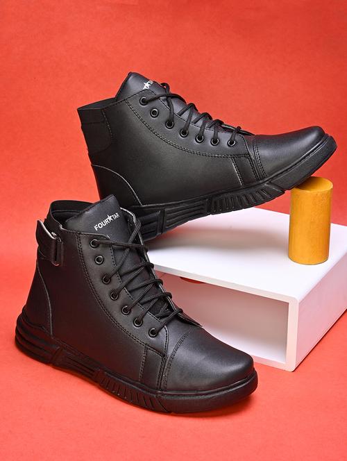 men black lace up boots - 21647358 - Standard Image - 0