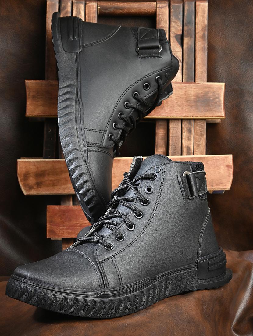 men black lace up boots - 21647358 - Standard Image - 3