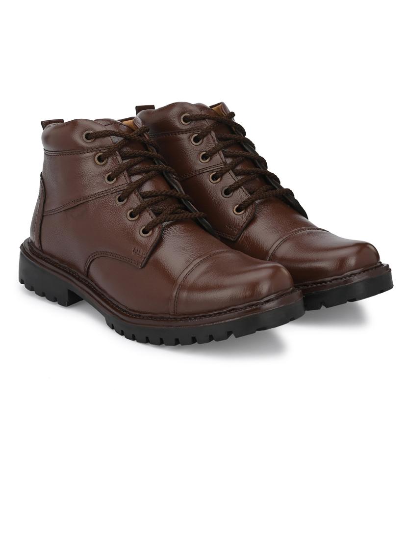 men brown lace up boots - 21647362 - Zoom Image - 0