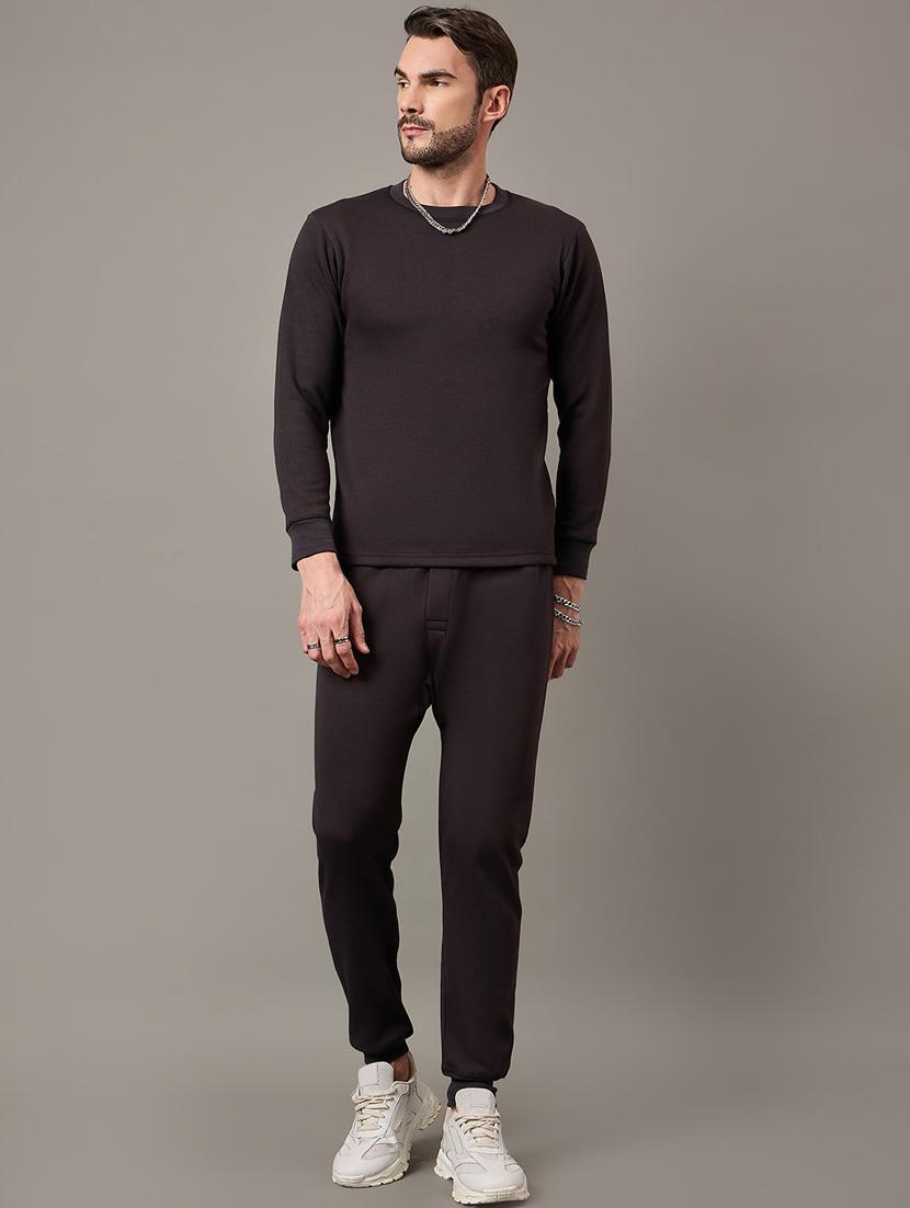 men solid fleece thermal set - 21647391 -  Zoom Image - 0