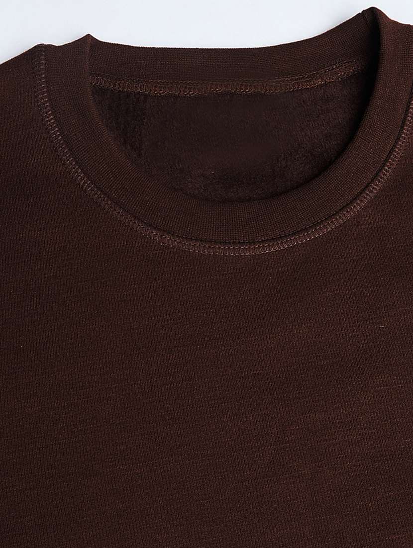 men solid fleece thermal set - 21647392 -  Standard Image - 5