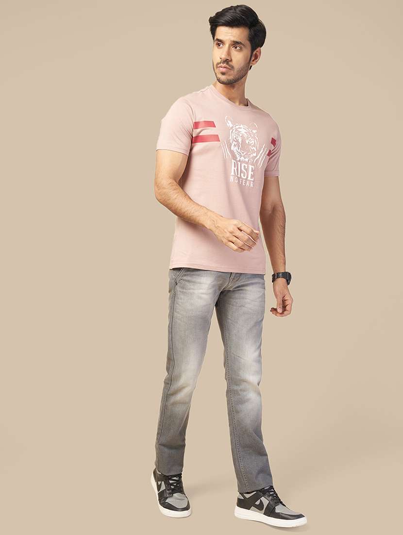 men front print short sleeve t-shirt - 21647396 -  Standard Image - 3