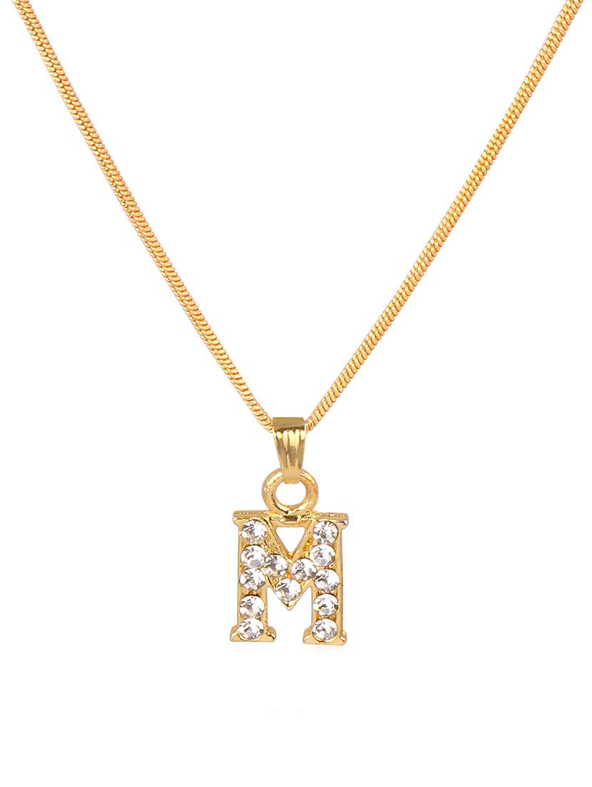 men personalized letter pendant with chain - 21647405 -  Zoom Image - 0
