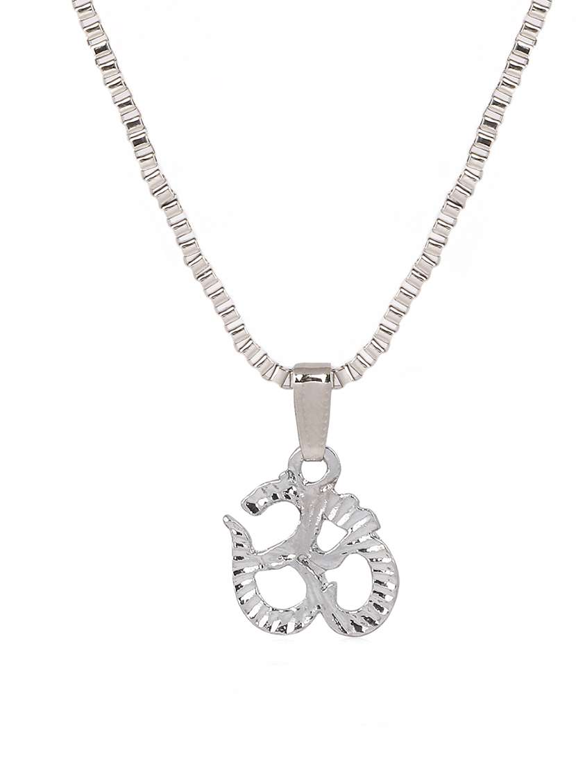 men sacred om pendant with chain