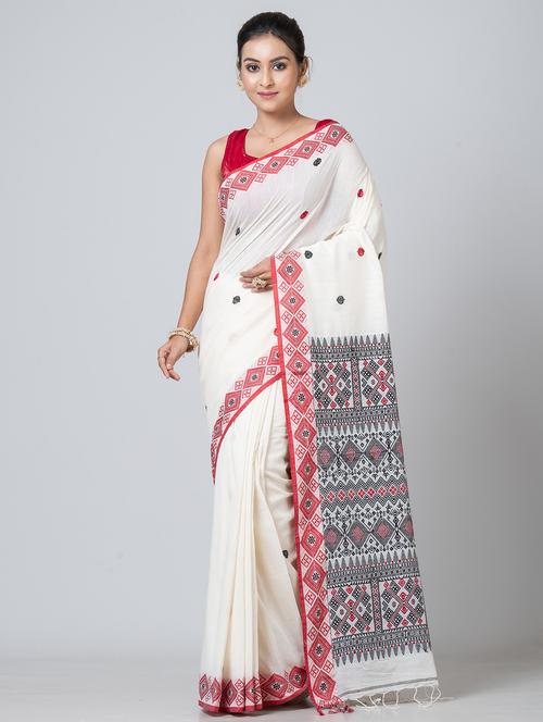 women self design handloom saree with blouse - 21648381 -  Standard Image - 0