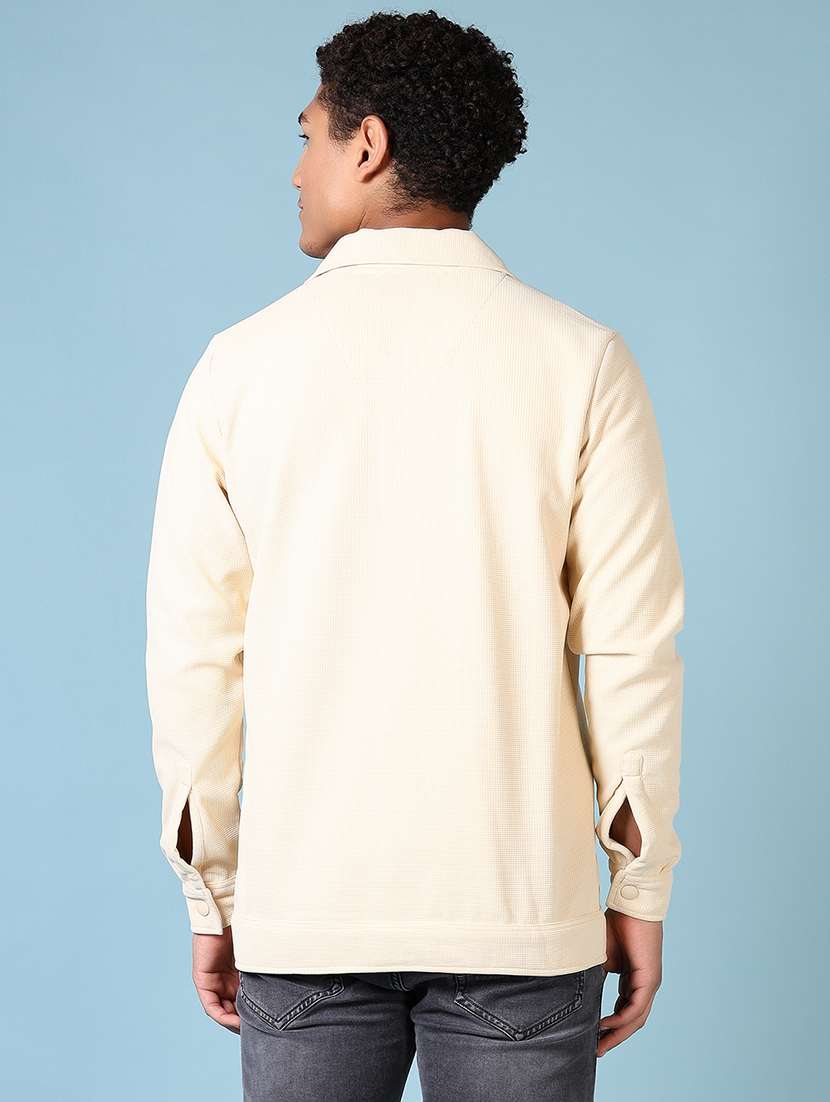 men solid long sleeve shacket - 21648464 -  Standard Image - 3