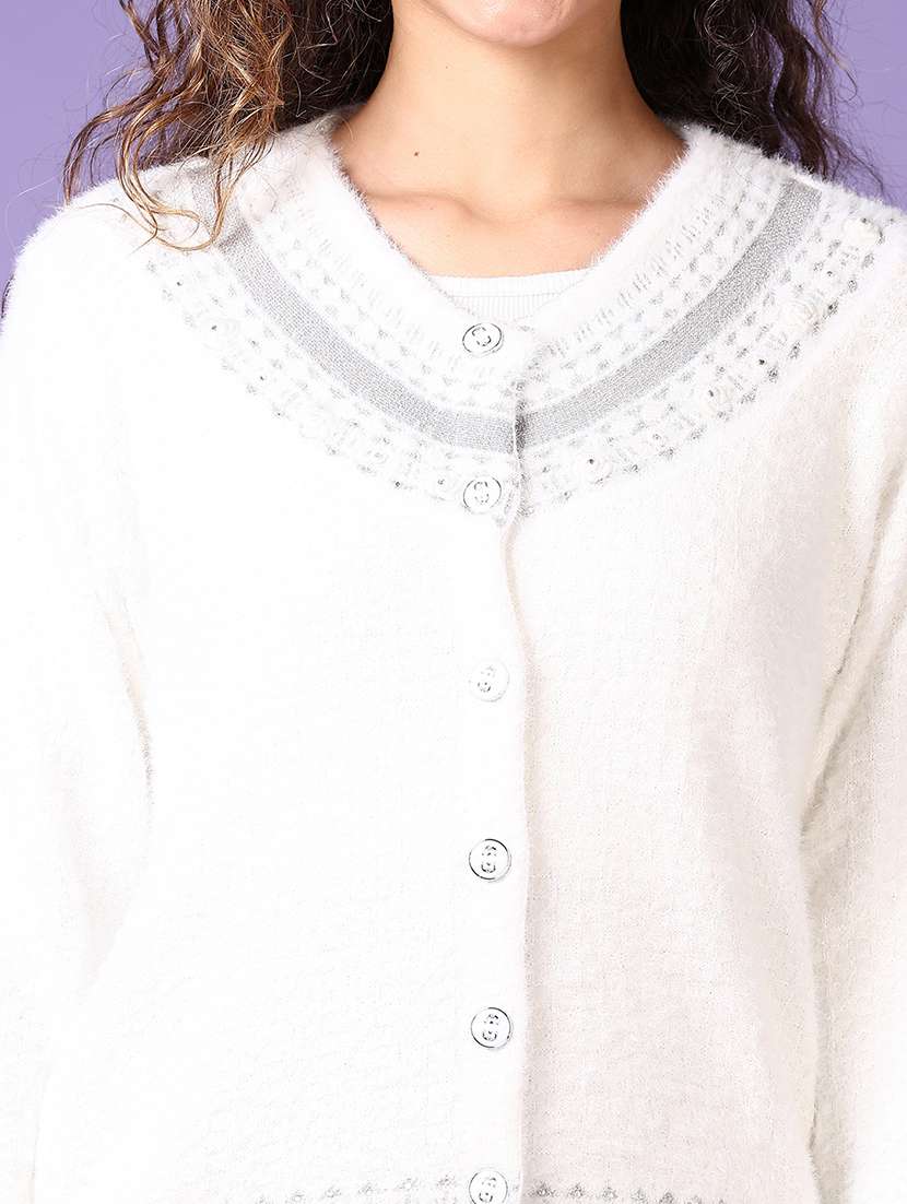 women self designed long sleeve cardigan - 21648488 -  Standard Image - 5