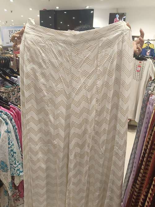 off white rayon palazzo - 21648516 - Standard Image - 0