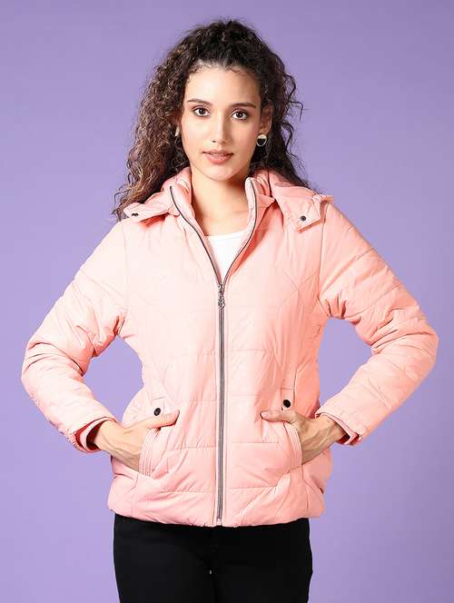 women long sleeves solid puffer jacket - 21648542 -  Standard Image - 0
