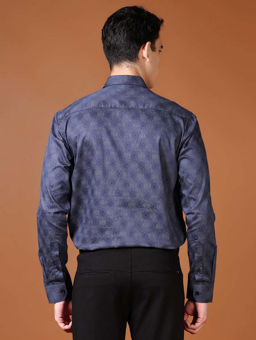 men long sleeves printed formal shirt - 21648557 -  Standard Image - 3