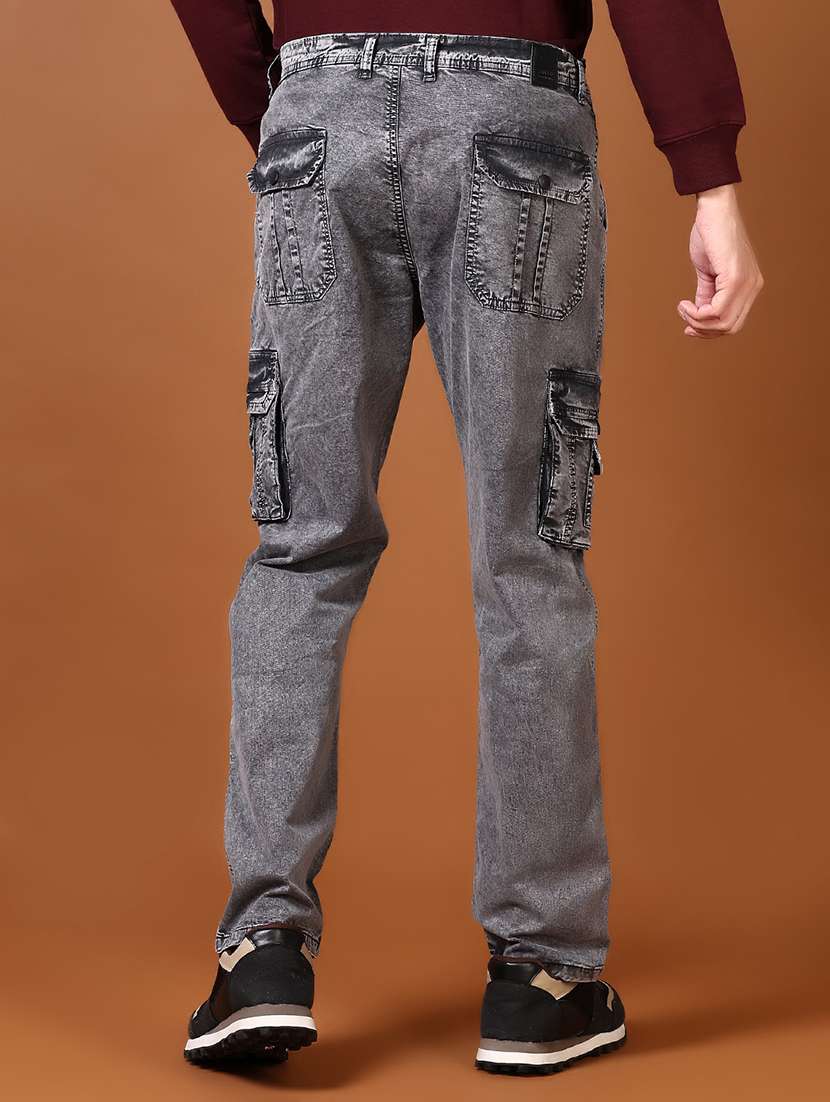 men solid mid rise relaxed fit cargo - 21648561 -  Standard Image - 3