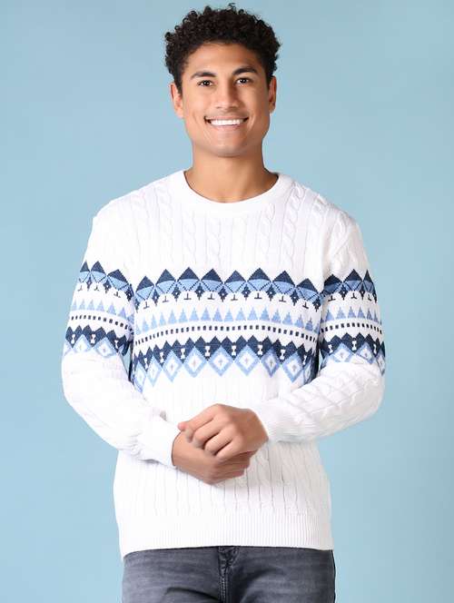 men long sleeves self design pullover - 21648564 -  Standard Image - 0