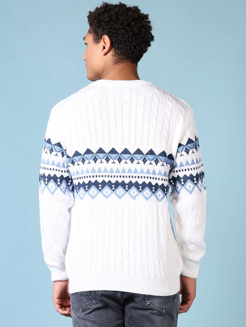 men long sleeves self design pullover - 21648564 -  Standard Image - 3