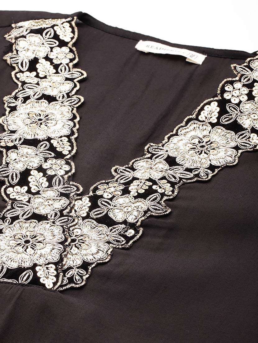 women three quarter sleeve kurta pant set - 21648658 -  Standard Image - 5