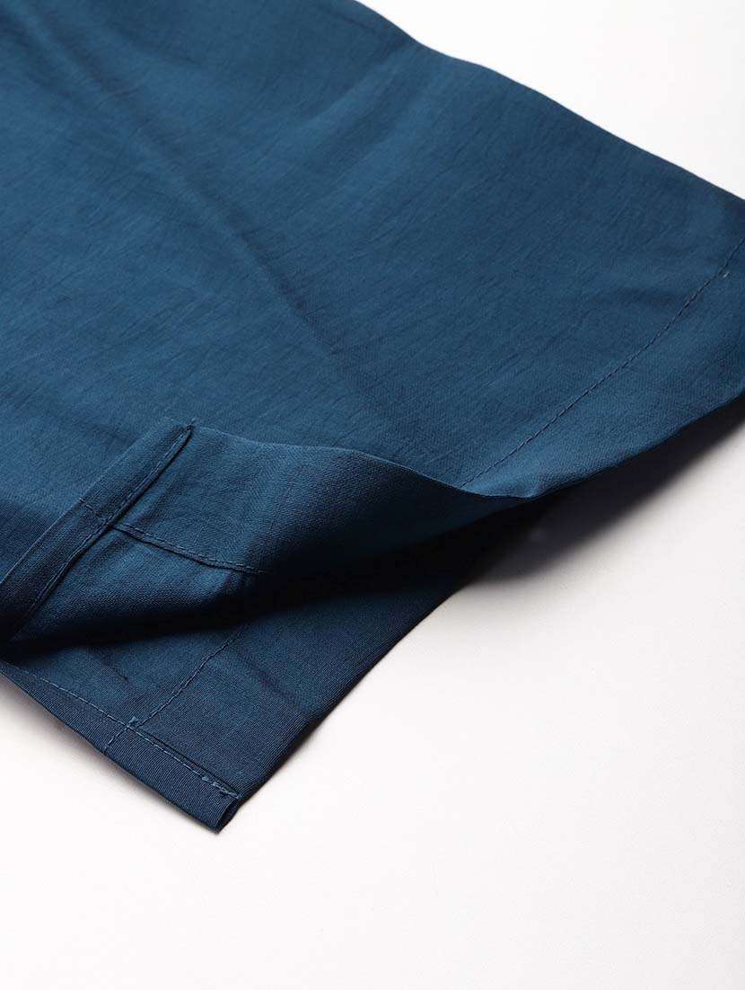 women solid lace work v neck kurta pant set - 21648663 -  Standard Image - 5