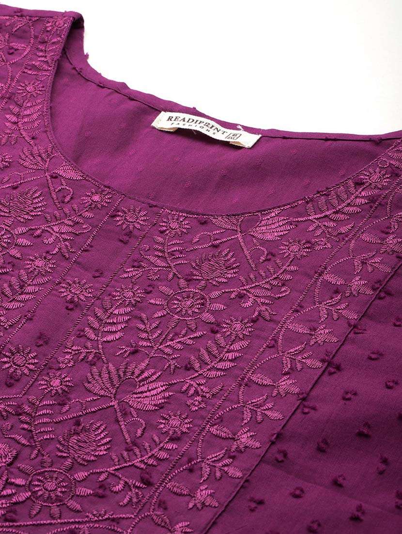 women plus size three quarter sleeve kurta pant with dupatta set - 21648674 -  Standard Image - 5