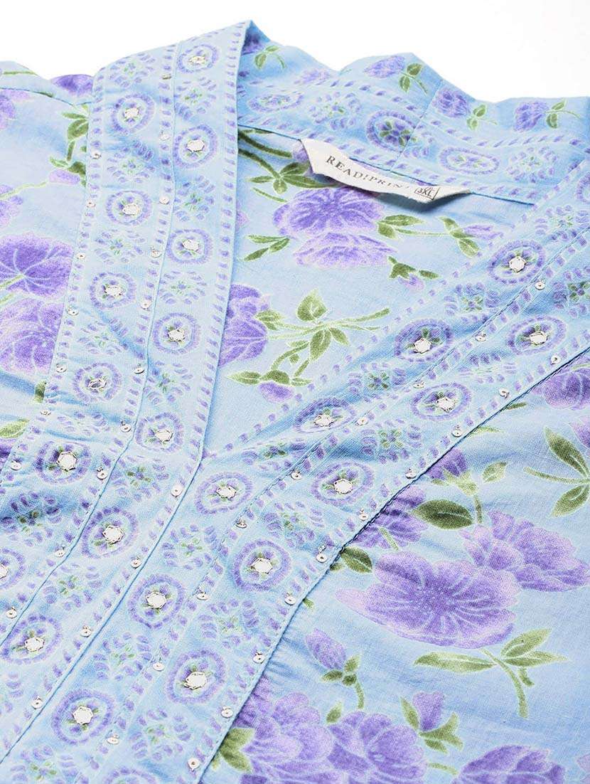 women three quarter sleeve kurta pant with dupatta set - 21648684 -  Standard Image - 5