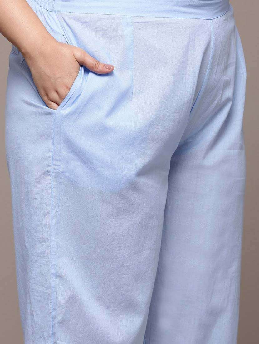 women three quarter sleeve kurta pant with dupatta set - 21648690 -  Standard Image - 5