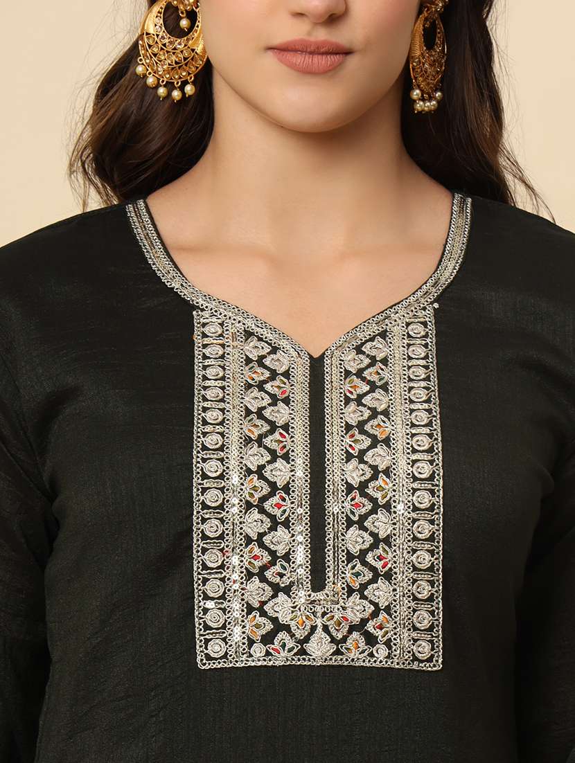 women three quarter sleeve kurta pant with dupatta set - 21648791 - Standard Image - 5