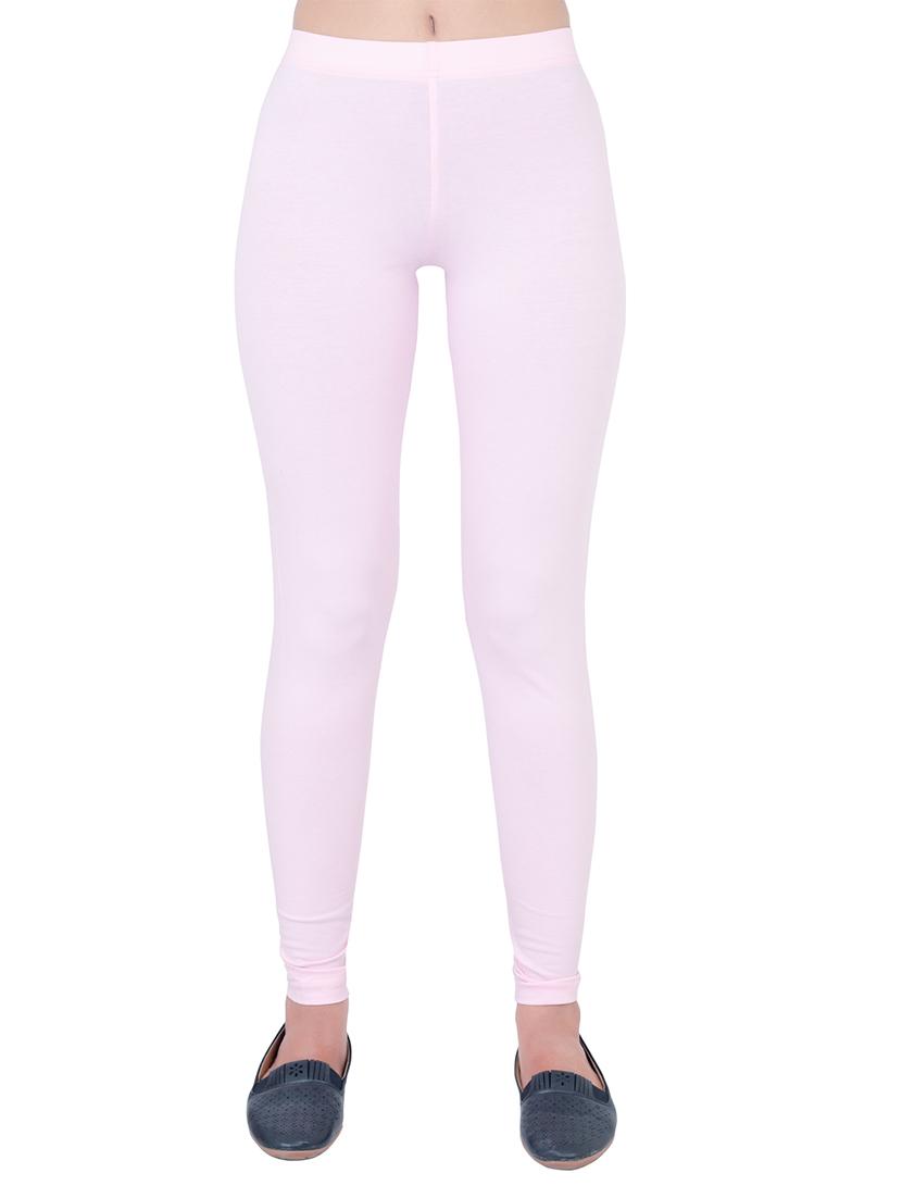 women plain mid rise ankle length leggings