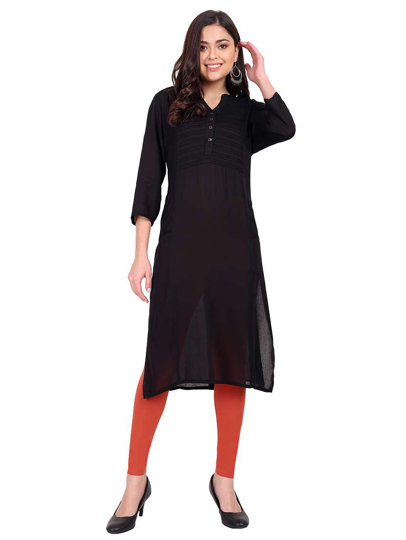 women plain mid rise ankle length leggings - 21648823 -  Standard Image - 3