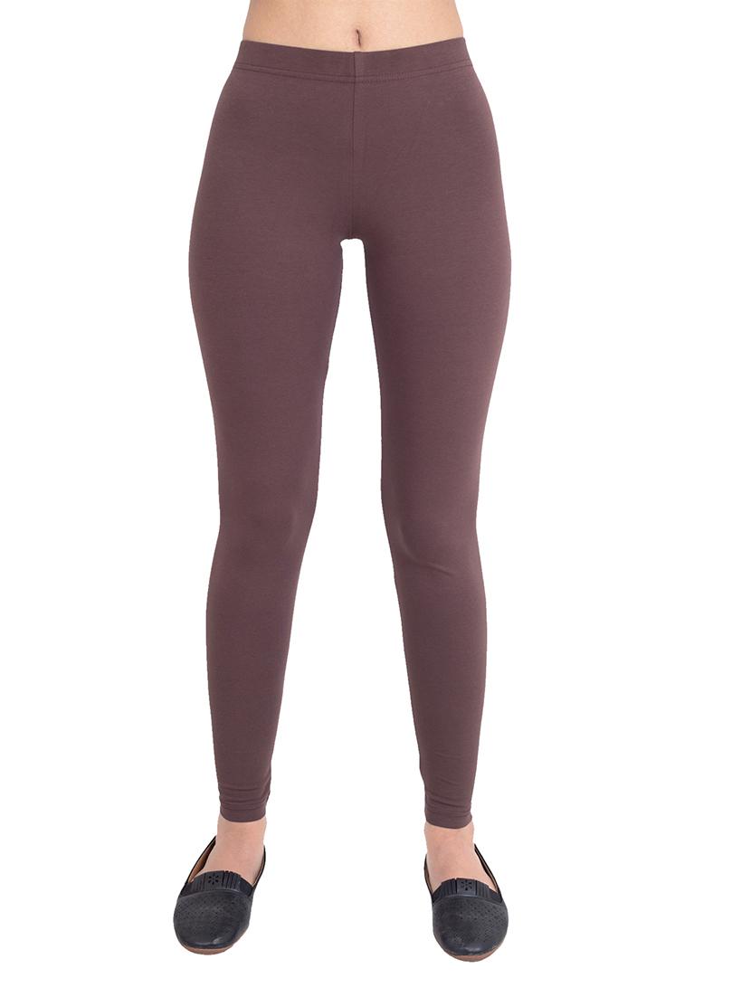 women plain mid rise ankle length leggings - 21648824 -  Zoom Image - 0
