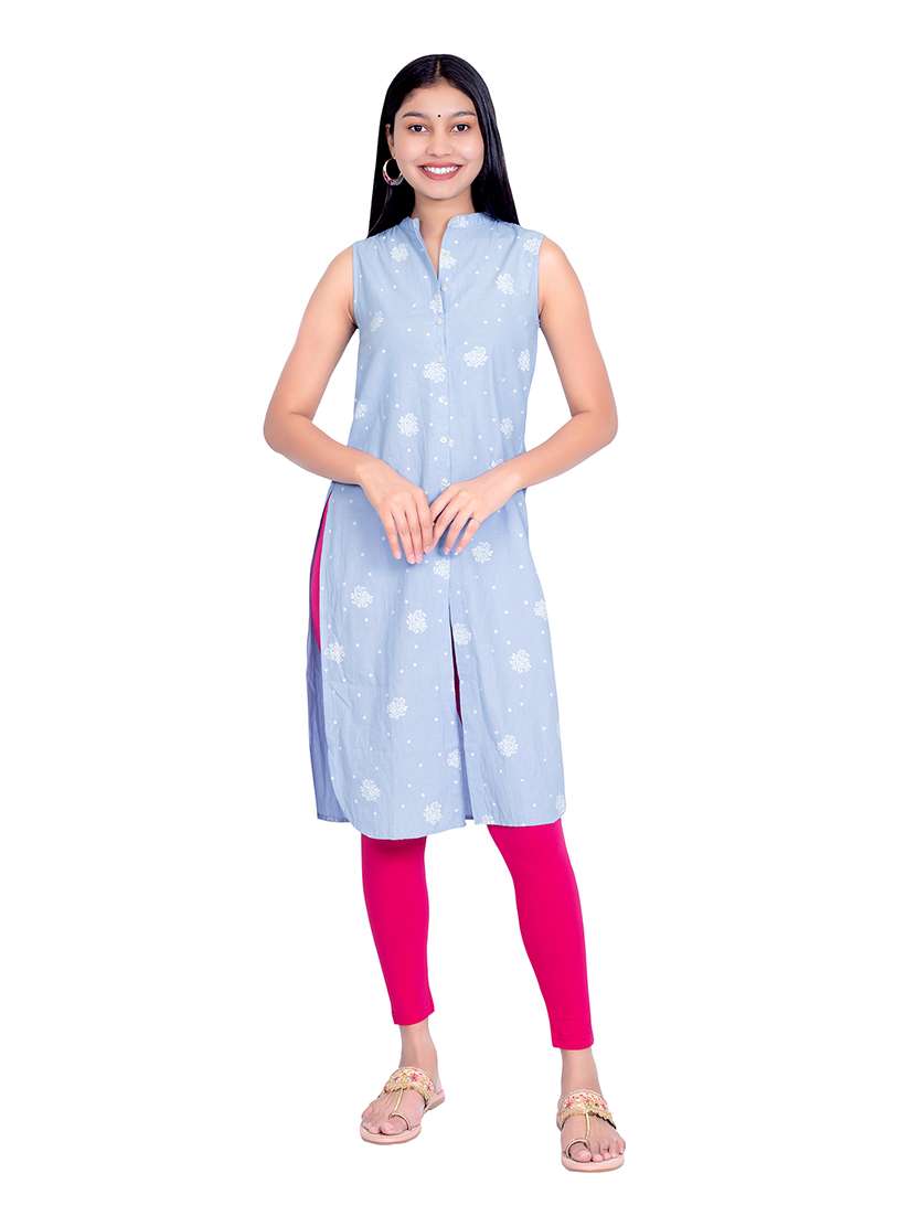 women plain mid rise ankle length leggings - 21648826 -  Standard Image - 3