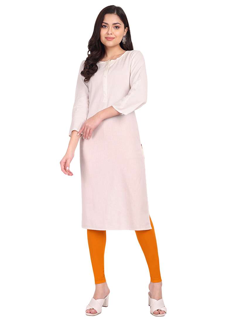 women plain mid rise ankle length leggings - 21648829 -  Standard Image - 3