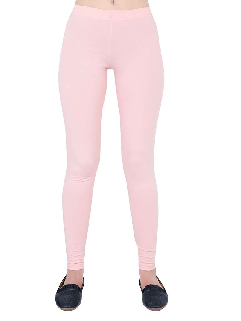 women plain mid rise ankle length leggings - 21648833 -  Zoom Image - 0