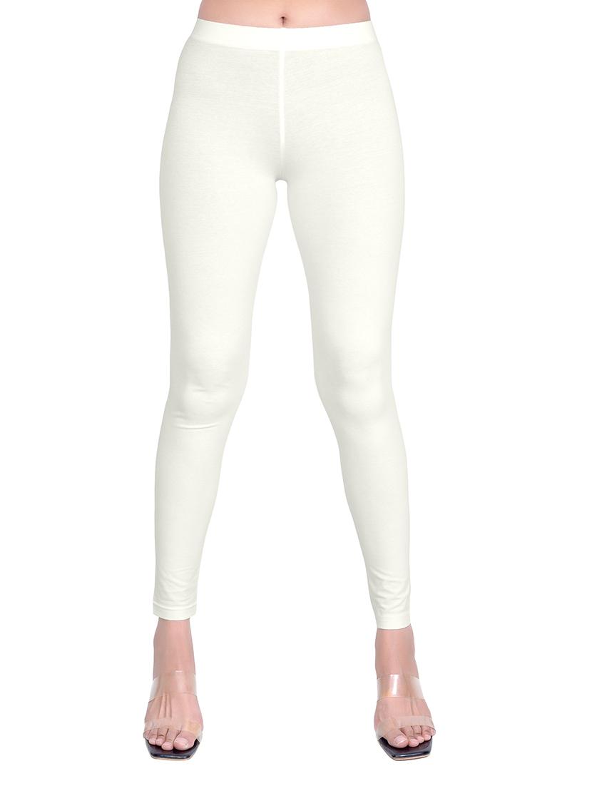 women plain mid rise ankle length leggings - 21648835 -  Zoom Image - 0
