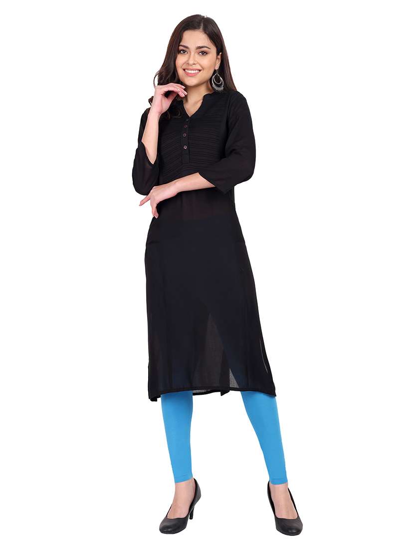 women plain mid rise ankle length leggings - 21648839 -  Standard Image - 3