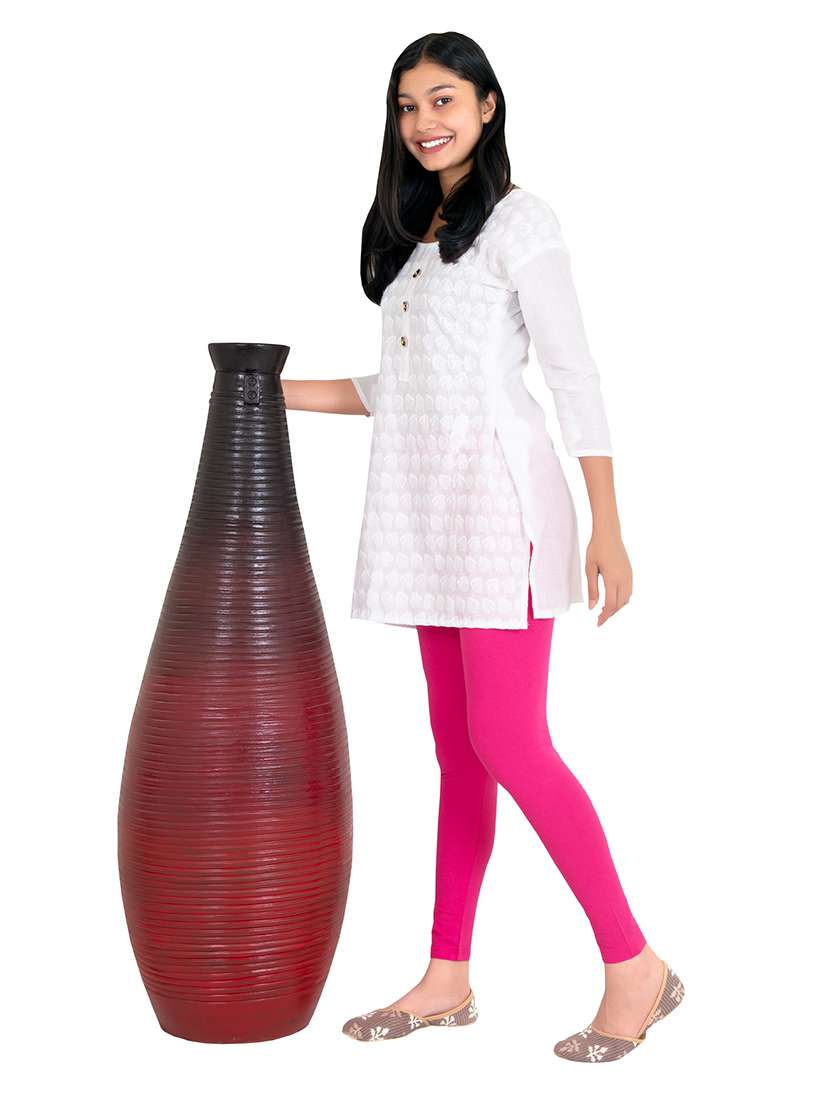 women plain mid rise ankle length leggings - 21648841 -  Standard Image - 3