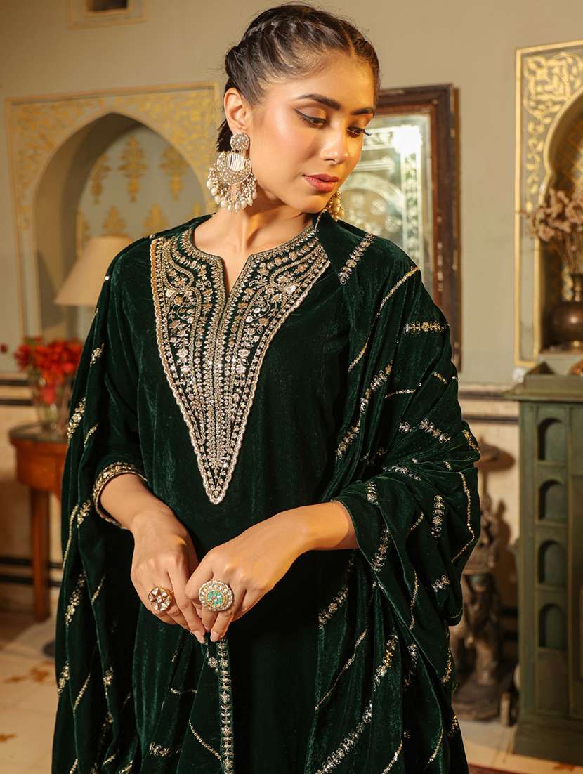 women embroidered kurta pant set with duaptta - 21648924 -  Standard Image - 5