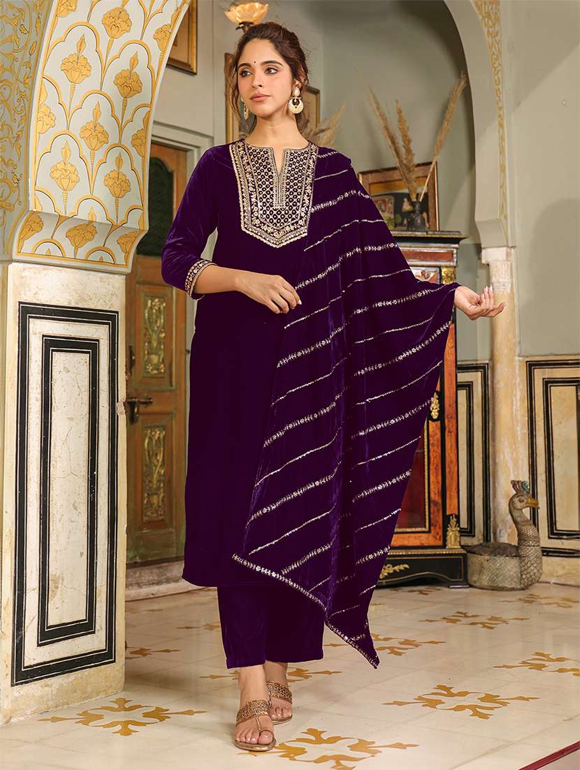 women embroidered kurta pant set with duaptta - 21648930 -  Zoom Image - 0