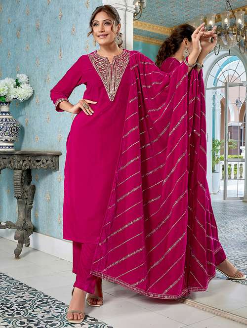 women embroidered kurta pant set with duaptta - 21648951 - Standard Image - 0