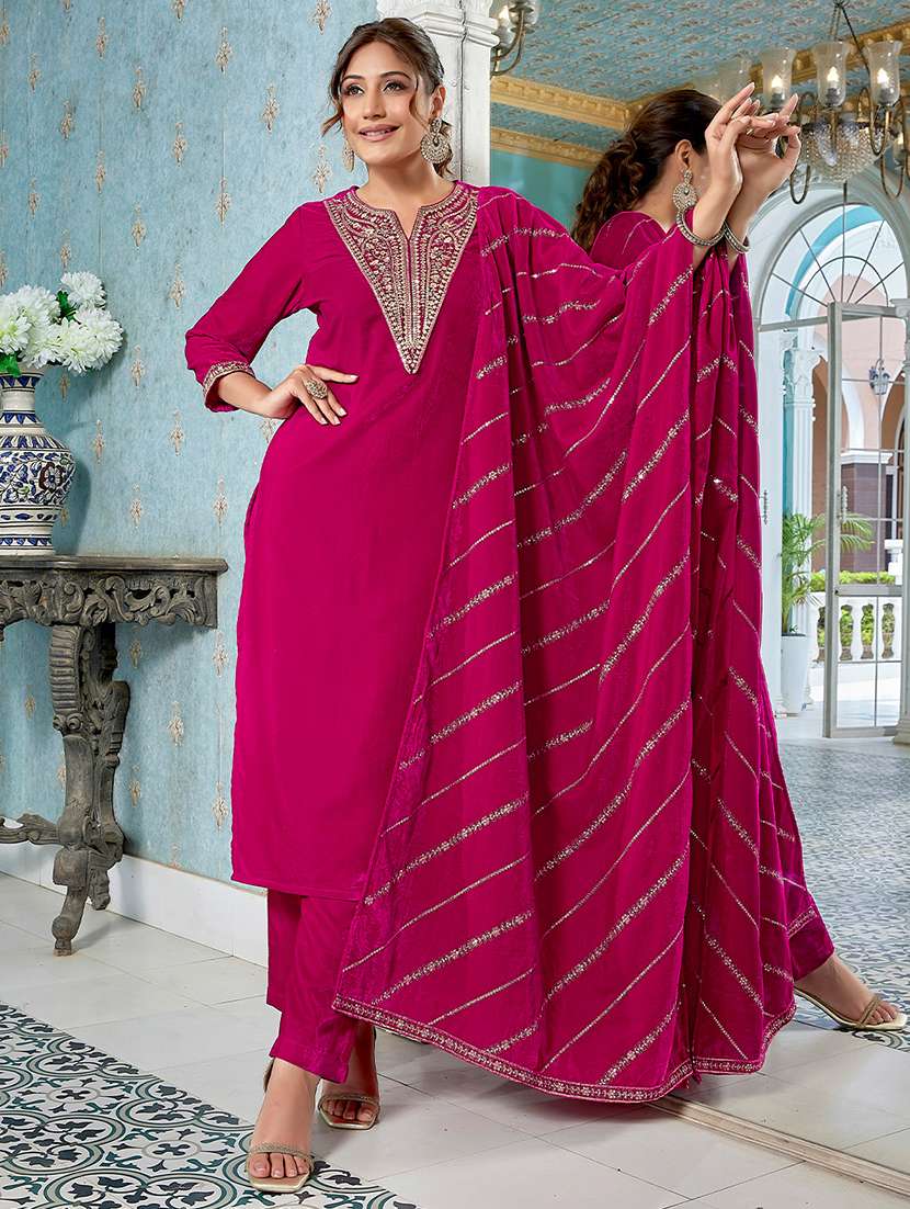 women embroidered kurta pant set with duaptta - 21648951 - Zoom Image - 0