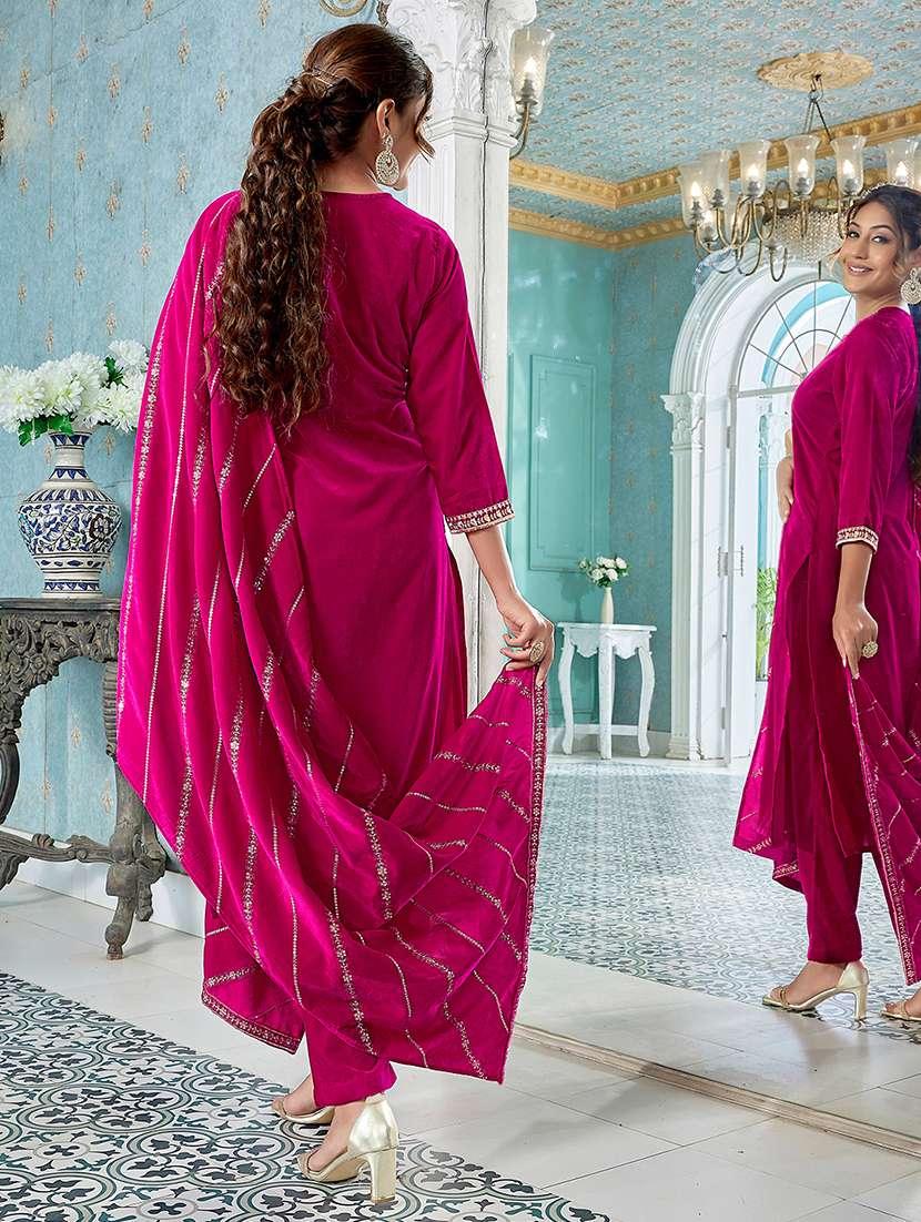 women embroidered kurta pant set with duaptta - 21648951 - Standard Image - 5