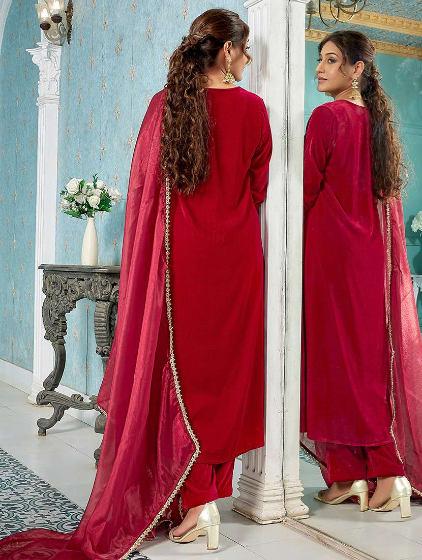 women embroidered kurta pant set with duaptta - 21648953 -  Standard Image - 3