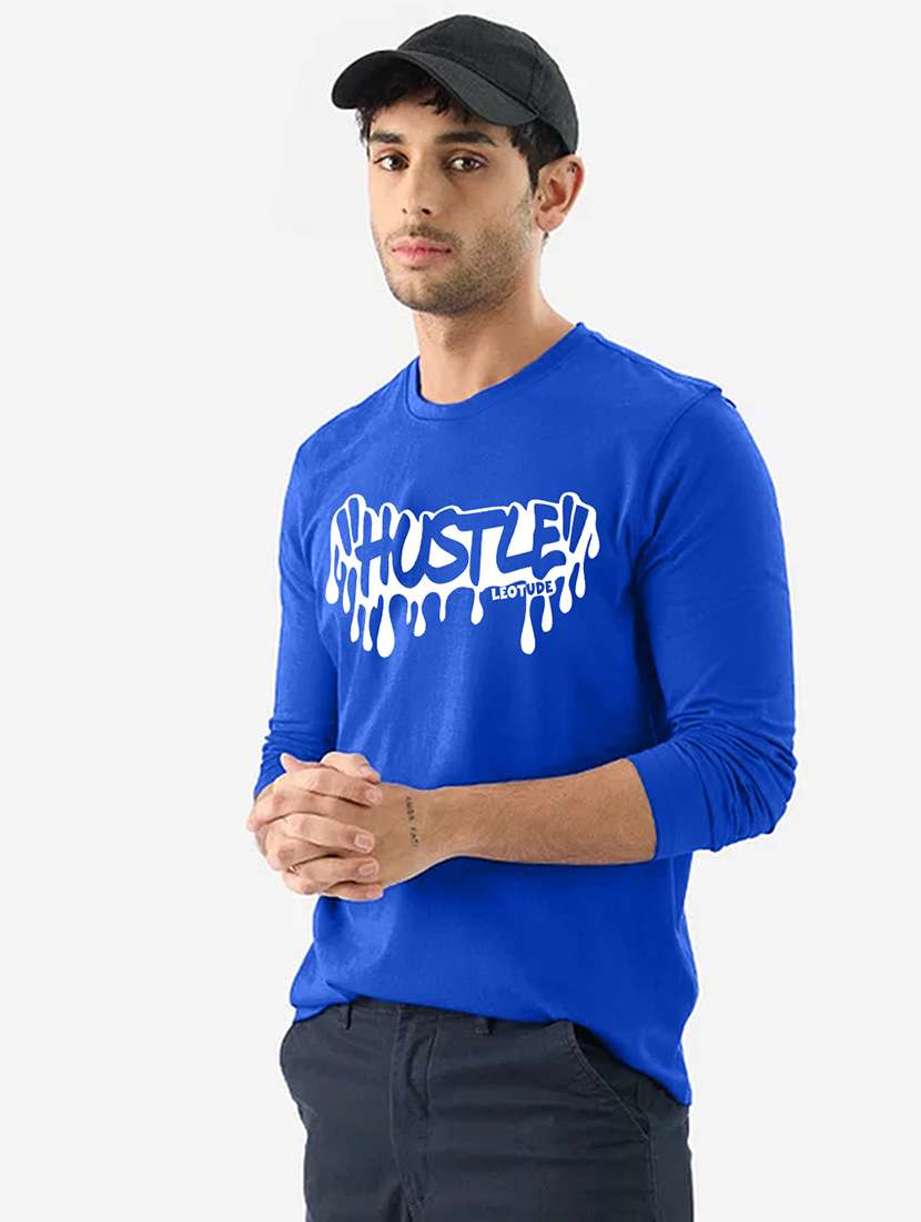men chest print long sleeve t-shirt - 21648961 - Zoom Image - 0