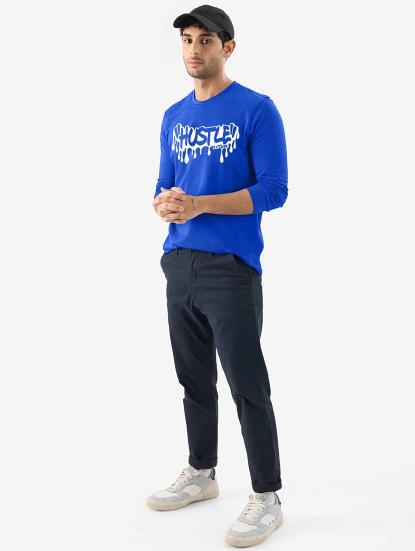 men chest print long sleeve t-shirt - 21648961 - Standard Image - 3