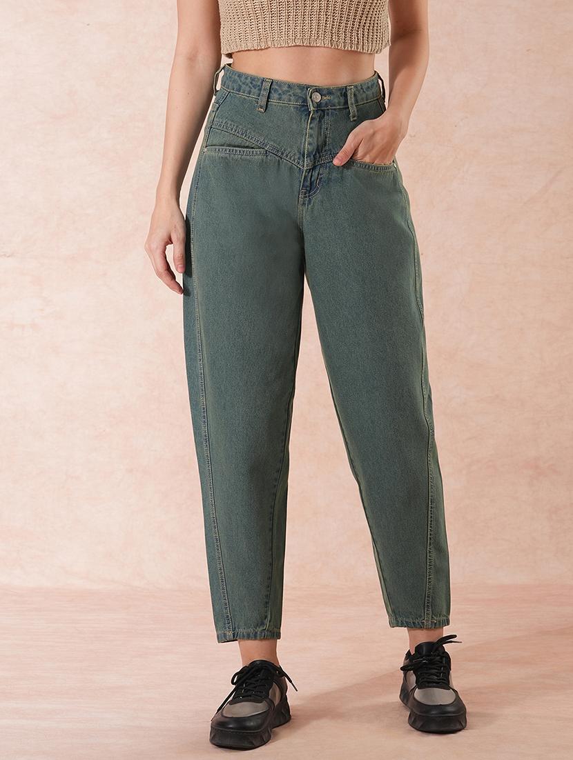 globus women tint wash high-rise clean look barrel fit ankle length jeans - 21649147 -  Zoom Image - 0