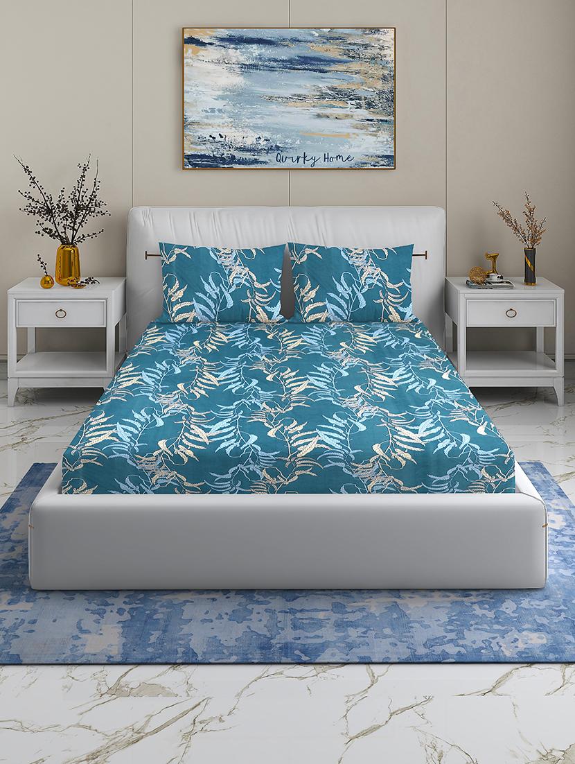 quirky home fantasy premium cotton blend 180 tc queen flat double wrinklefree bedsheet with 2 pillow covers - 21649165 - Zoom Image - 0