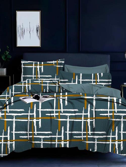 quirky home fantasy premium cotton blend 180 tc queen fitted double wrinklefree bedsheet with 2 pillow covers - 21649174 - Standard Image - 0