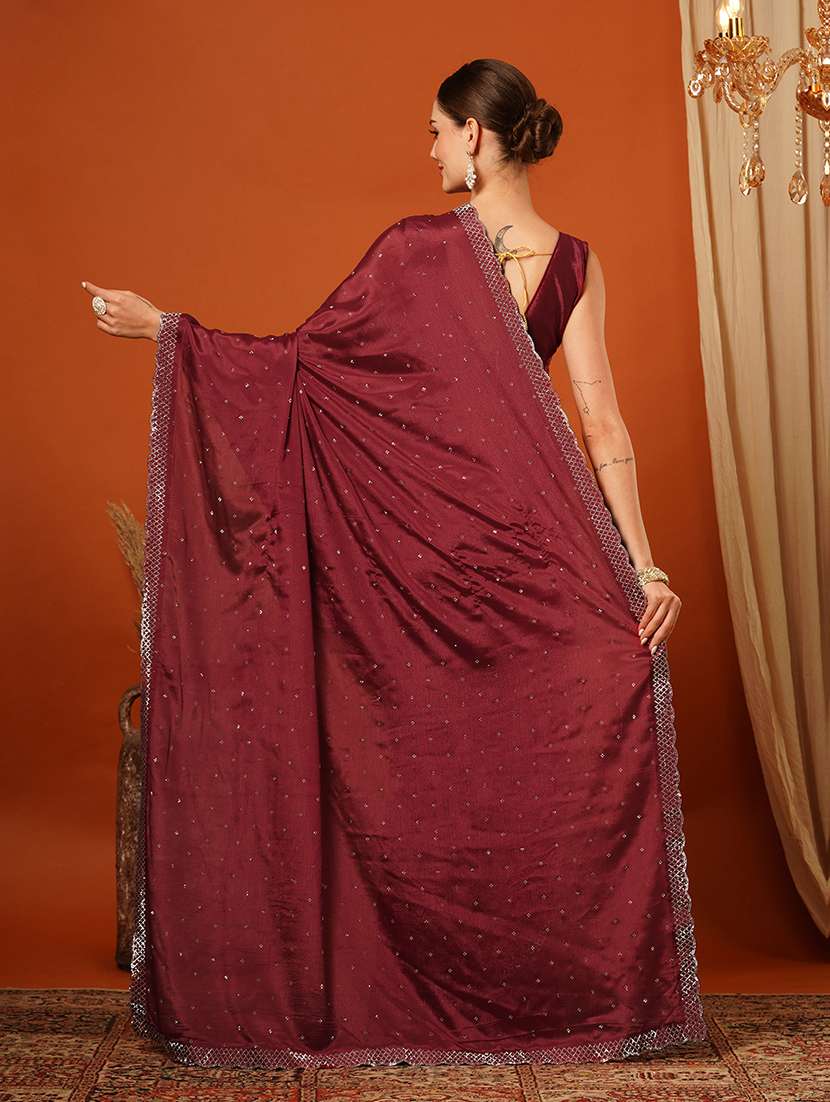 women emblellished bordered saree - 21649499 -  Standard Image - 3