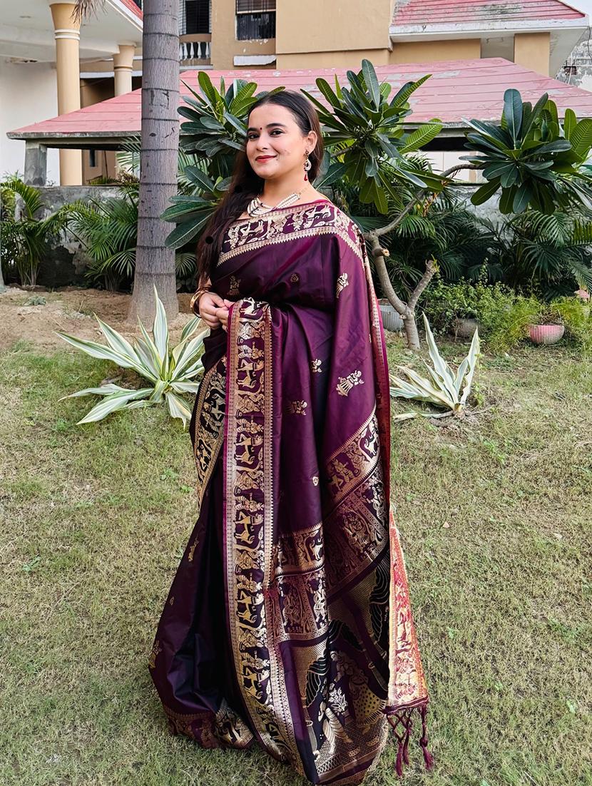 women self design baluchari saree - 21649523 - Standard Image - 3