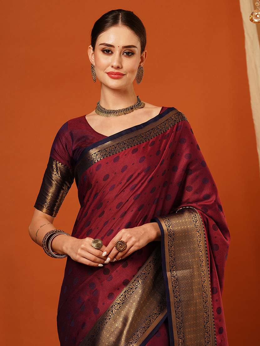 women printed bordered saree - 21649532 -  Standard Image - 3